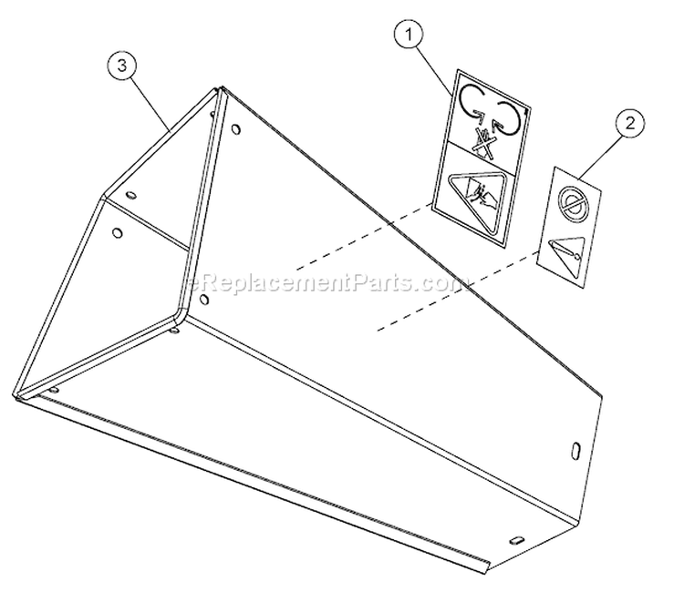 Chute Extension Diagram and Parts List for 70080 Bear Cat Chipper Shredder